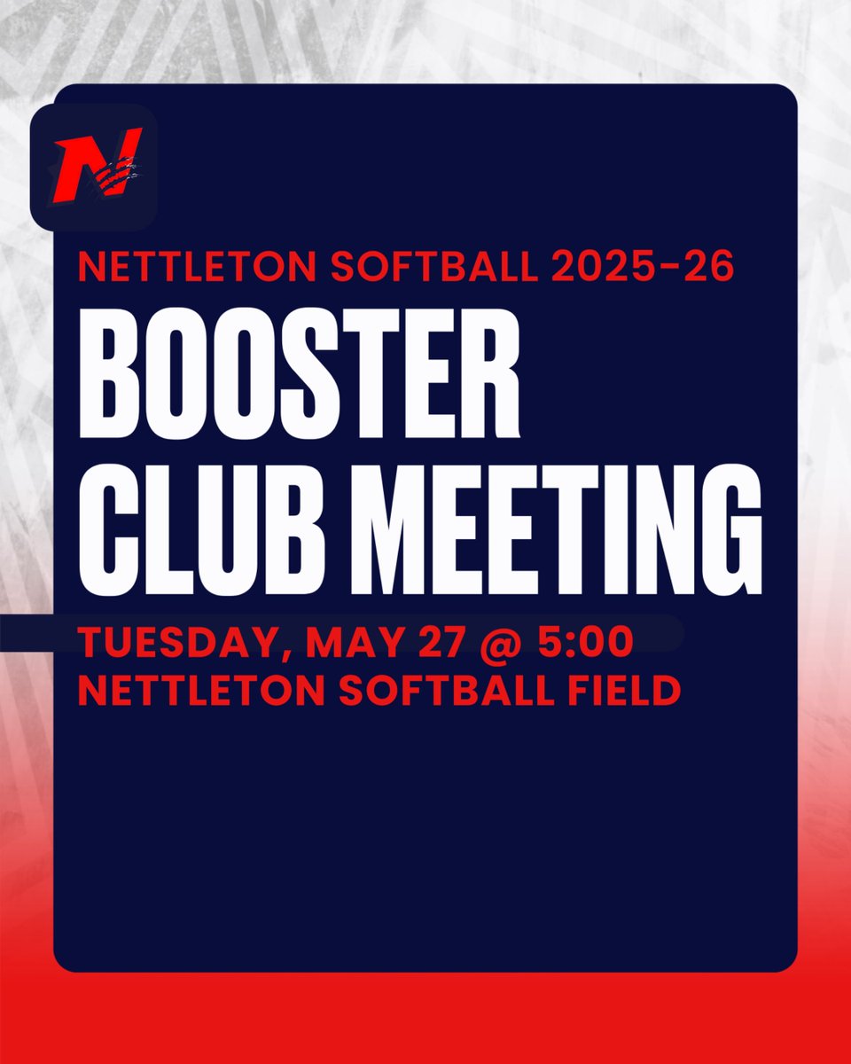 NettySoftball's tweet image. Booster Club Meeting Information for the 2025-2026 season!