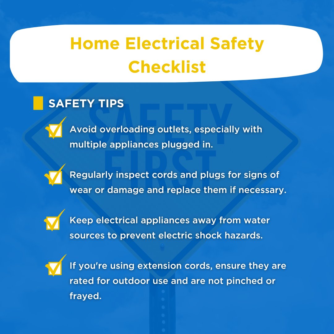Before firing up the grill and kicking off Memorial Day celebrations, ensure your home's electrical safety with these tips!

From inspecting outdoor outlets to practicing safety when using appliances, let's keep the sparks where they belong.⚡️