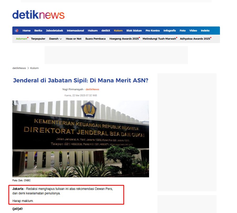 "Demi keselamatan penulisnya."

Wadefak.