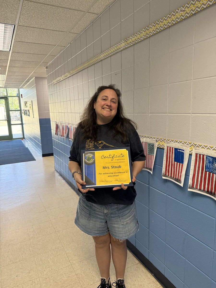 Intermediate staff member of the week, 5/16!  Thank you for all that you do at Intermediate 💙💛⁦<a href="/Stafford_INT/">Hope Zaun</a>⁩ ⁦<a href="/StaffordTwpEd/">Stafford Schools</a>⁩