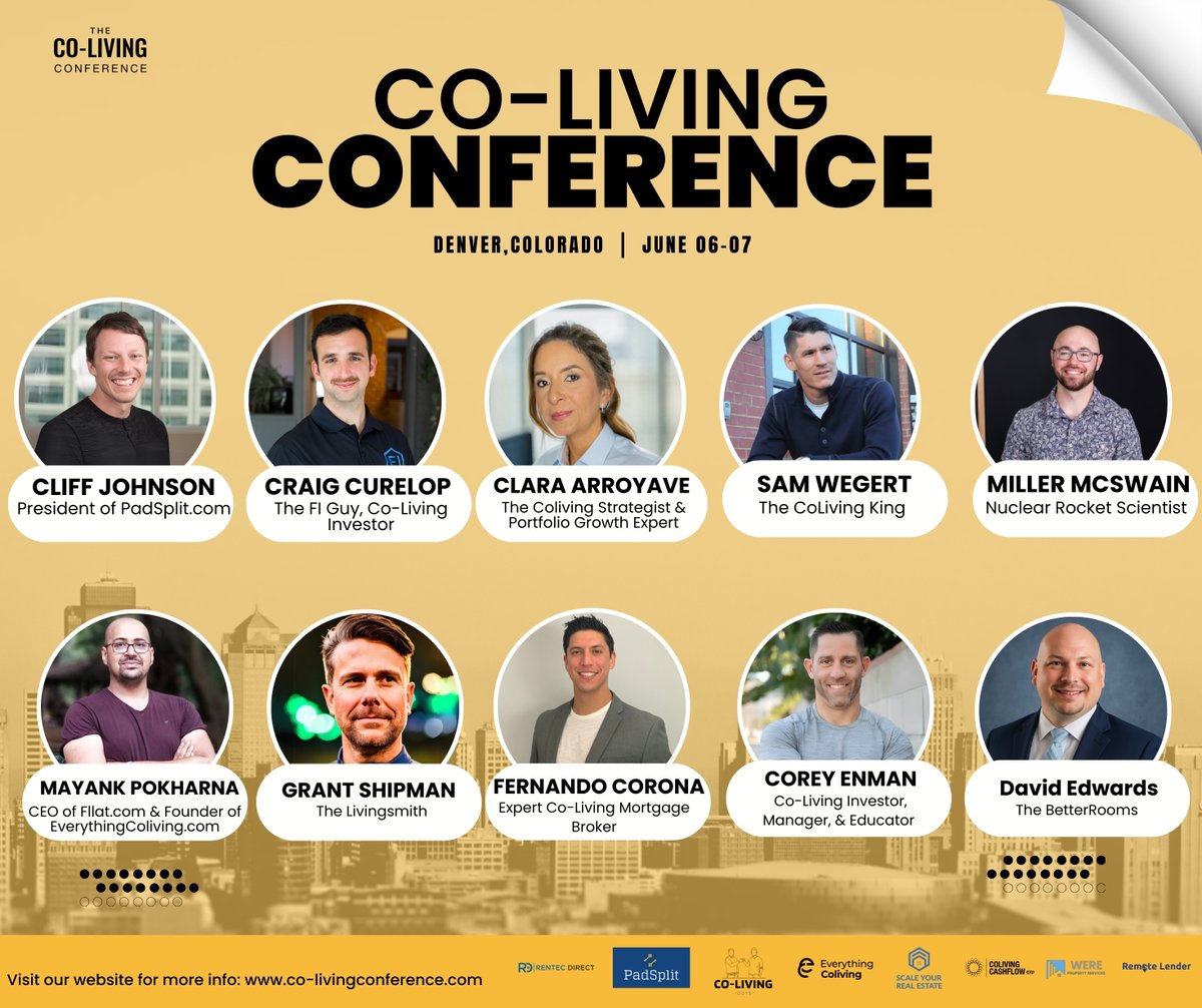 🏡 Join the 1st Co-Living Conference — June 6–7, 2025 in Denver!

⚡ Learn from top voices in the industry: @CliffJohnson, @CraigCurelop, @ClaraArroyave, <a href="/SamWegert/">Sam Wegert</a> &amp; more.

🎟 Few in-person tix left! Livestream available: Co-LivingConference.com

#CoLiving2025 #REInvesting