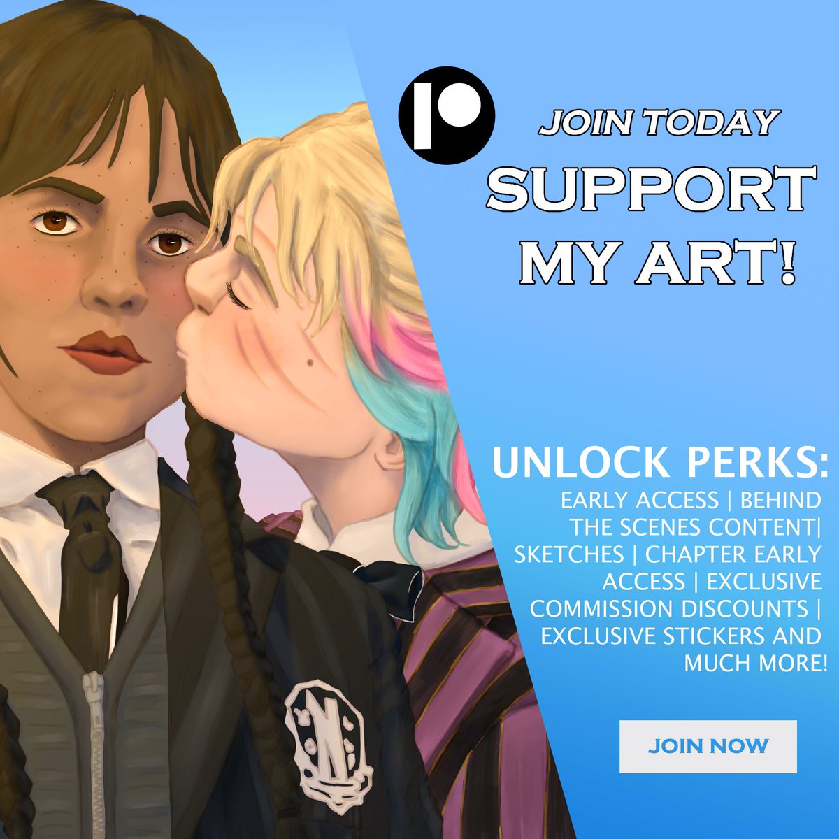 CelticWolf55's tweet photo. If you love my work and want to help me continue creating, consider supporting my Patreon!
#wenclair #fanart #wednesdayfandom #digitalart #patreonartist #patreoncreator #patreonpromo https://t.co/3GMW9O7iOA