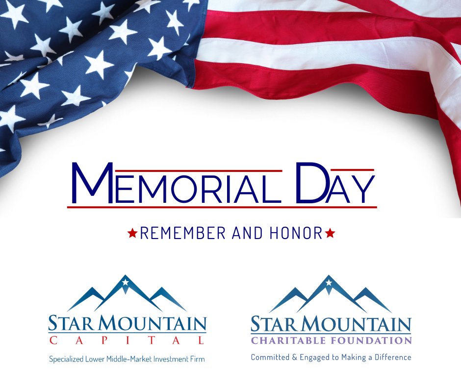 #StarMountainCapital would like to honor those who have sacrificed their lives for our country this #MemorialDay. #SMC and <a href="/StarMountainCF/">Star Mountain Charitable Foundation</a> are proud to support our #Veterans. #MDW2025 #USA #PrivateEquity #PrivateCredit #Secondaries #SMC #SMCF