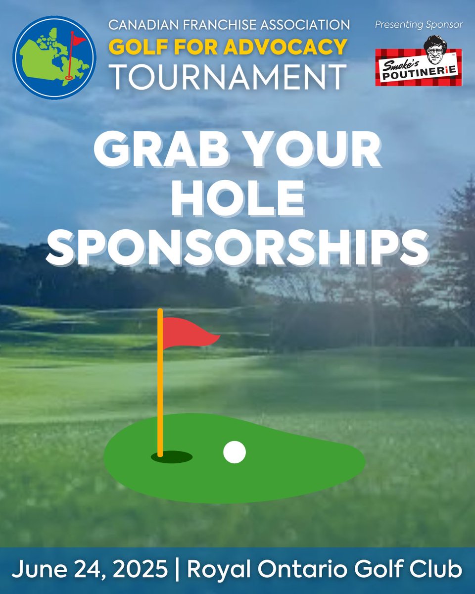 Support the CFA’s Golf For Advocacy Tournament through sponsorship—there are still plenty of great opportunities available!

Find a list of available sponsorship opportunities here: cfa.swoogo.com/cfagolf25/Spon…

#CFAGrowingTogether #Franchising #GolfForAdvocacy