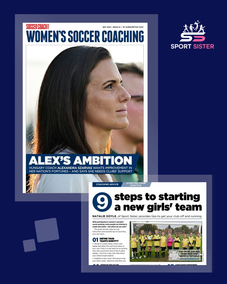 Discover 9 steps to starting a new girls' team in this month's Women's Soccer Coaching Magazine, as written by our very own founder, Natalie!

Click on the link in our bio to subscribe to the magazine.

#SoccerCoachingMagazine #WomensSoccer #GirlsFootball #FootballCoaching