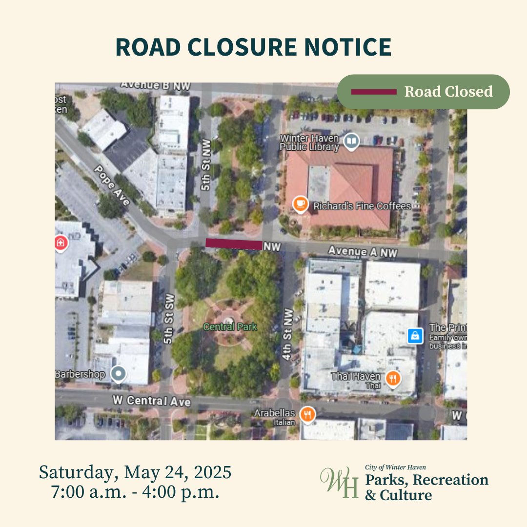 Heads up! Ave A NW between 4th St and 5th St will be closed this Saturday, May 24 for the Saturday Market. The road will close around 7:00 a.m. and reopen by 4:00 p.m. 😀

Plan ahead and drive safe!