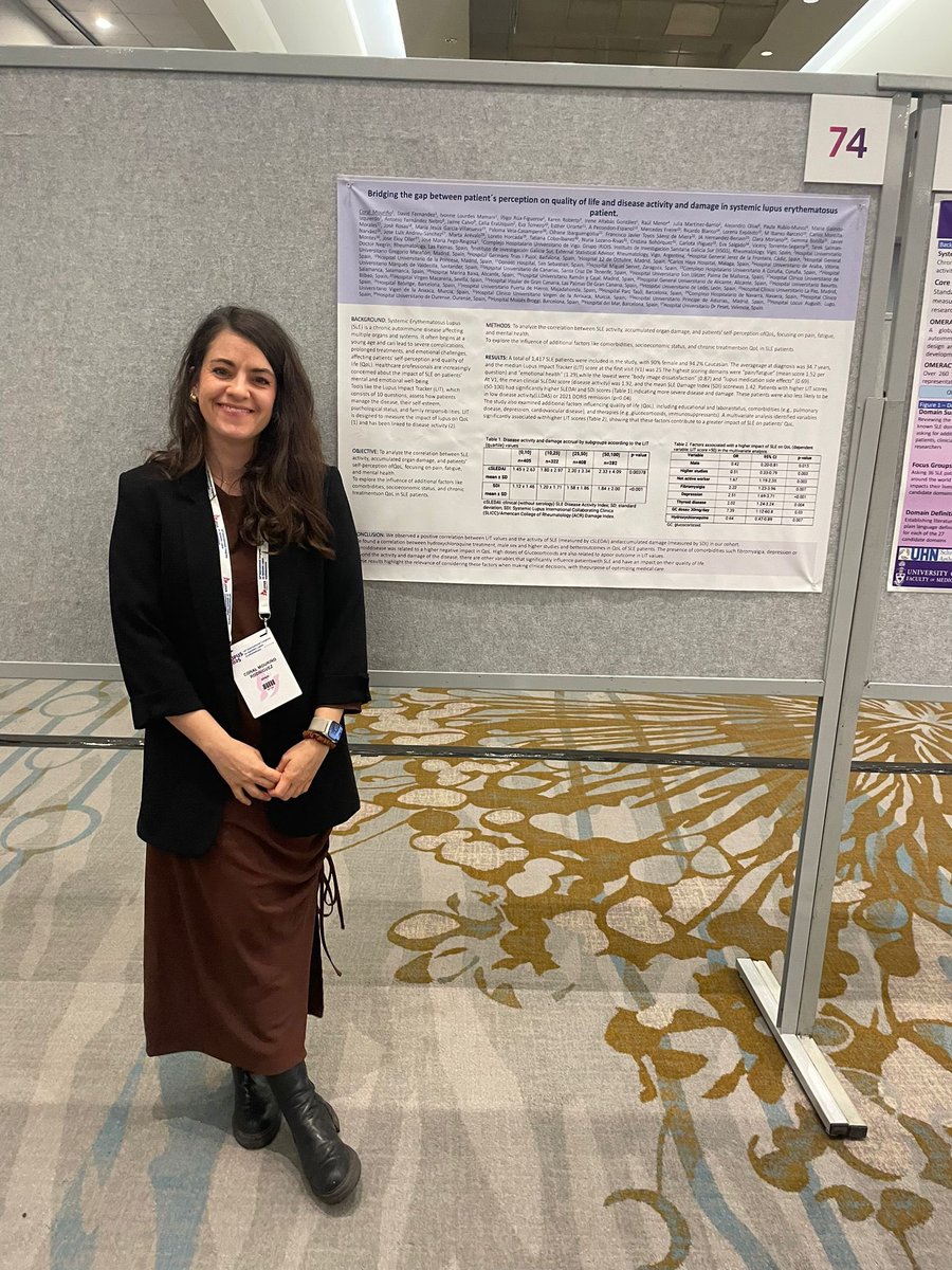 Coral Mouriño (@coralmourino) on Twitter photo I’m very happy to be at <a href="/LupusCongress/">Lupus 2025</a> in Toronto, presenting the results of our study “Bridging the gap between patient's perception on quality of life and disease activity and damage in systemic lupus erythematosus patient.”
#LUPUS2025 I’m very happy to be at <a href="/LupusCongress/">Lupus 2025</a> in Toronto, presenting the results of our study “Bridging the gap between patient's perception on quality of life and disease activity and damage in systemic lupus erythematosus patient.”
#LUPUS2025