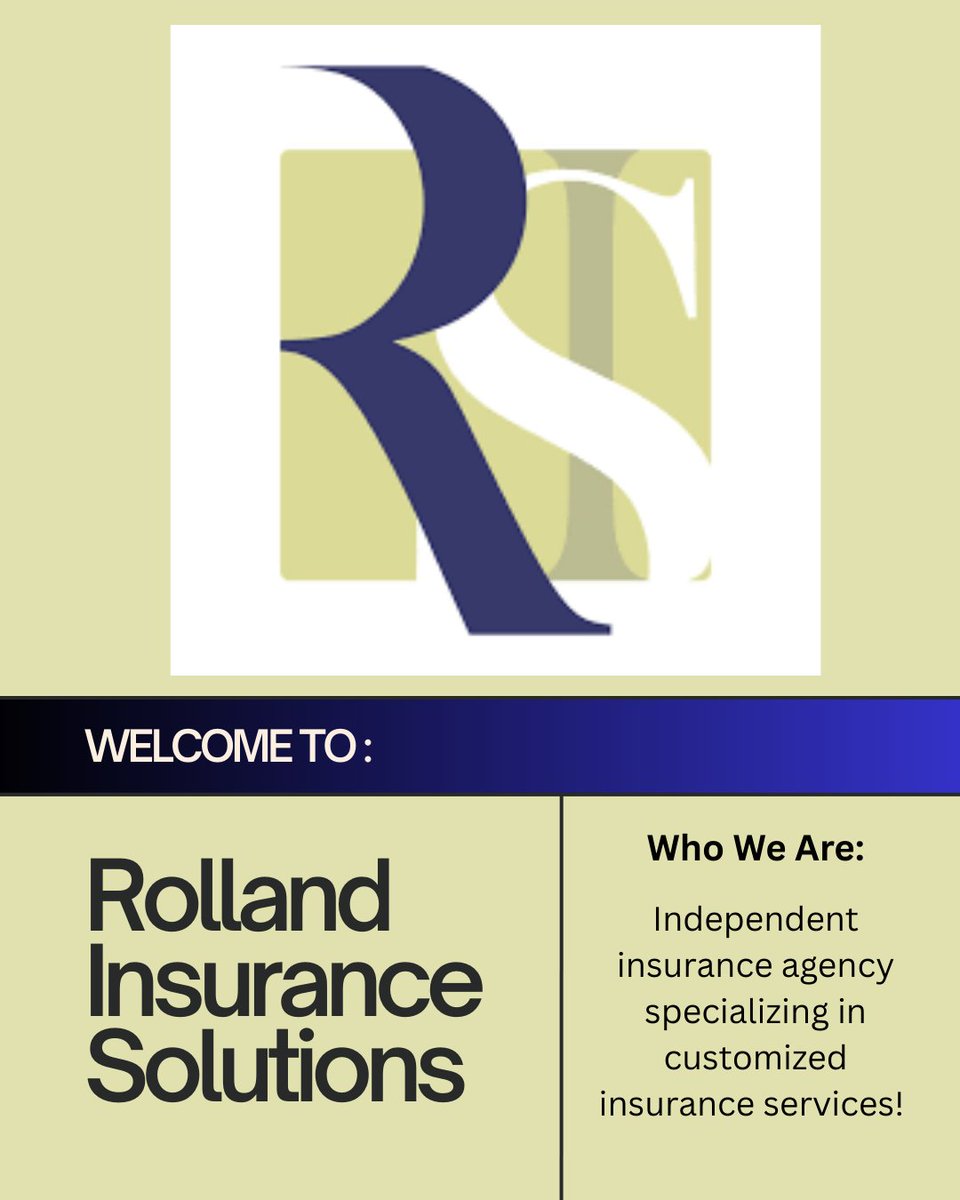 Rolland_ins's tweet photo. Welcome to Rolland Insurance Solutions!

We are an independent insurance agency that specializes in customized insurance services.
Our team of experienced professionals is here to understand your needs and craft the right coverage for you!

#RollandInsurance https://t.co/0suXgoMHQ9