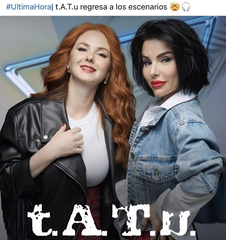 La morocha de T.A.T.U. parece la hija que tuvieron Ninel Conde y Tere la secretaria… 

#FakeLesbians #OneHitWonder