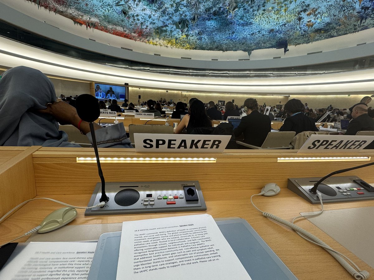 Kayla Wolofsky (@kaylawolofsky) on Twitter photo Last statement to be given at the #wha78.
13.2 mental health and social connection.
We need to address the unmet needs of people who are isolated, chronically ill, or living with mental health and palliative care needs. <a href="/IAHPC/">IAHPC</a> <a href="/CSPM_SCMP/">Canadian Society of Palliative Medicine</a> <a href="/PallChase/">Palliative Care in Humanitarian Aid Situations</a> <a href="/UHN_Supportive/">Department of Supportive Care</a> <a href="/UofT_DoM/">Department of Medicine University of Toronto</a> Last statement to be given at the #wha78.
13.2 mental health and social connection.
We need to address the unmet needs of people who are isolated, chronically ill, or living with mental health and palliative care needs. <a href="/IAHPC/">IAHPC</a> <a href="/CSPM_SCMP/">Canadian Society of Palliative Medicine</a> <a href="/PallChase/">Palliative Care in Humanitarian Aid Situations</a> <a href="/UHN_Supportive/">Department of Supportive Care</a> <a href="/UofT_DoM/">Department of Medicine University of Toronto</a>