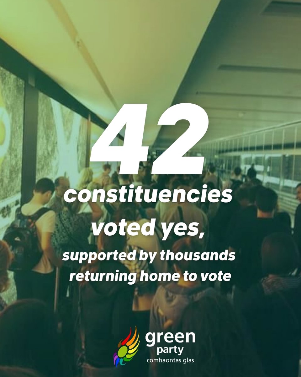 greenparty_ie's tweet photo. Ten years ago today, Ireland made history — becoming the first country in the world to introduce same-sex marriage by popular vote.
What’s happened since has been nothing short of extraordinary.
➡️ Swipe to see a decade of marriage equality in numbers.
1/2 https://t.co/lqgQihmlOi