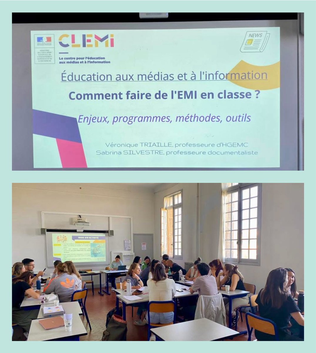 Veronique Triaille (@vtriaille) on Twitter photo Formation #EMI <a href="/LeCLEMI/">CLEMI</a> <a href="/clemi_nice/">CLEMI Nice</a> pour les collègues T1/T2.. cadrage institutionnel,échanges, propositions de séquences <a href="/AcademieNice/">Académie de Nice</a> <a href="/cdieganaude/">CDI Eganaude</a> <a href="/Clg_MatisseNice/">Collège Matisse Nice</a> Formation #EMI <a href="/LeCLEMI/">CLEMI</a> <a href="/clemi_nice/">CLEMI Nice</a> pour les collègues T1/T2.. cadrage institutionnel,échanges, propositions de séquences <a href="/AcademieNice/">Académie de Nice</a> <a href="/cdieganaude/">CDI Eganaude</a> <a href="/Clg_MatisseNice/">Collège Matisse Nice</a>
