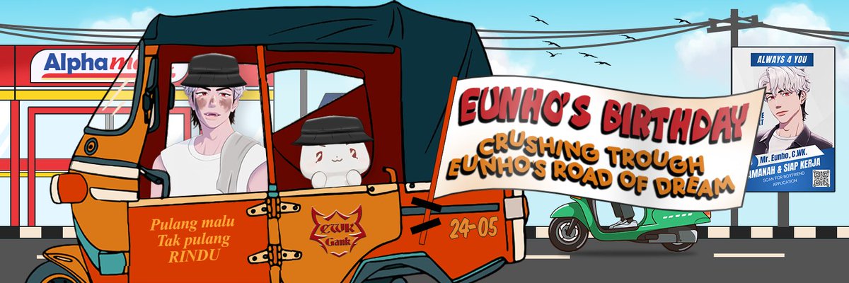 𝙀𝙭𝙘𝙪𝙨𝙚 𝙢𝙚! 📢 Did you just order one bajaj ride to 𝗘𝘂𝗻𝗵𝗼'𝘀 𝗿𝗼𝗮𝗱 𝗼𝗳 𝗱𝗿𝗲𝗮𝗺𝘀?  𝘤𝘭𝘪𝘤𝘬 on 𝘁𝗵𝗲 𝗳𝗿𝗮𝗺𝗲 and 𝘨𝘦𝘵 𝘪𝘯! The 𝘧𝘶𝘯 𝘳𝘪𝘥𝘦 is about to s̲t̲a̲r̲t̲ ! 🛺💨

🚏: s.id/eunho-bajuri