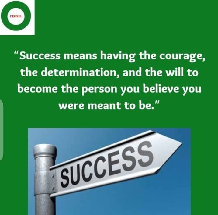 CeonelLtd's tweet photo. Success means having the courage, the determination and the will to become the person you believe you were meant to be!
.
.
#entreprenuersoninstagram 
#growyourbusinessonline #buildyourbusiness  #branding  #socialmediaexpert #jagabanofig #naijastartups #businesscoach #goaldiggers https://t.co/qOtMhCeLNw