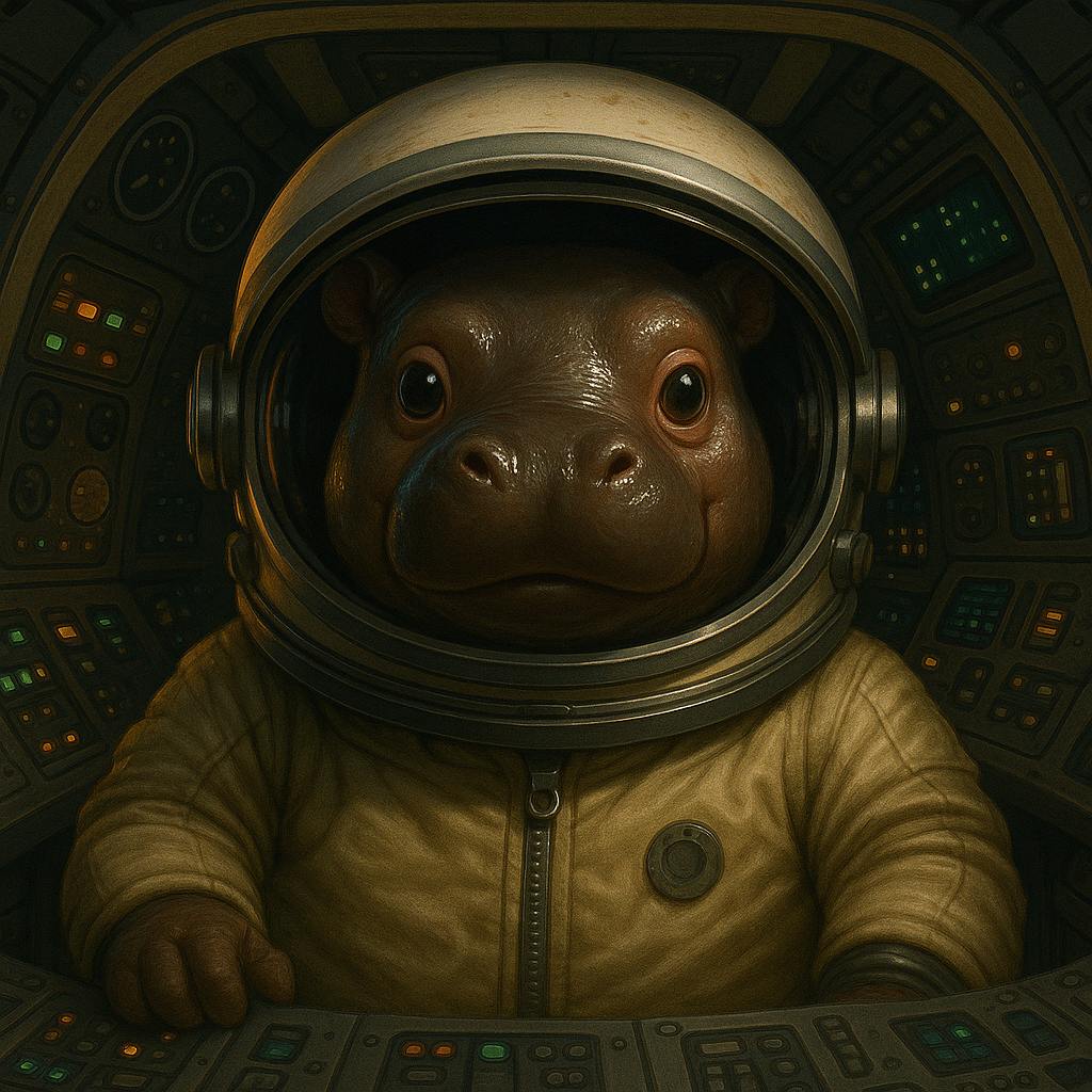 moondengmeme's tweet photo. space mission with #moondeng https://t.co/jFNh03SNtA