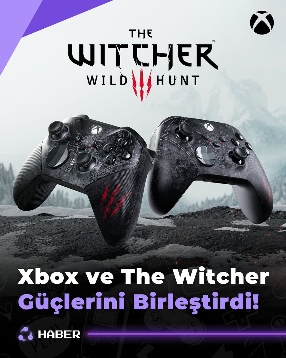 Xbox’tan The Witcher 3’ün 10. yılına özel efsane hamle! 🎮
Witcher hayranlarını mest edecek tasarımıyla Xbox Elite Series 2 ve Xbox kablosuz kontrolcüler, özel baskı “Wild Hunt” versiyonuyla satışta.

Griffin pençesi, karanlık taş dokusu ve Witcher dünyasının karanlık havası bu