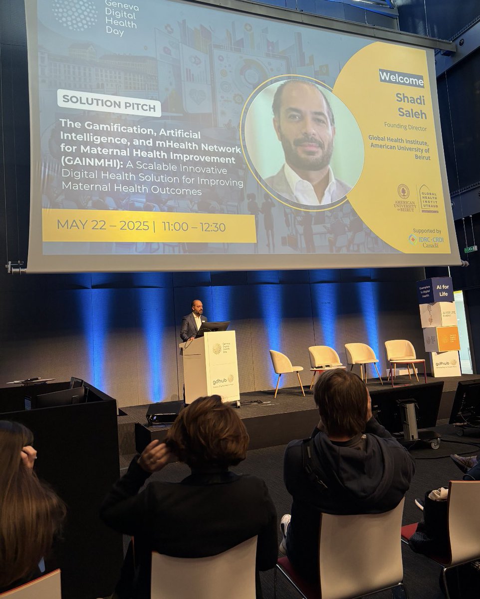 DrShadiSaleh's tweet image. Happy to be in Geneva presenting on @ghiaub flagship project “Employing AI to Enhance Reproductive Health Care for Refugees and Disadvantaged Women”
Lots happening in the intersection of AI and global
health. It is key to make sure adoption is contextualized and responsible