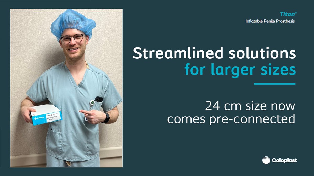 Coloplast Interventional Urology (@coloplast_md) on Twitter photo Titan IPP 24 cm pre-connected for added convenienceābecause every second in the OR counts. Congratulations to Dr. <a href="/glukemachen/">Luke Machen MD</a> at Alliance Urology on their first case!
Learn more at: coloplast.to/Titan-24
ISI: coloplast.to/colotitan
#UroSoMe #MensHealth Titan IPP 24 cm pre-connected for added convenienceābecause every second in the OR counts. Congratulations to Dr. <a href="/glukemachen/">Luke Machen MD</a> at Alliance Urology on their first case!
Learn more at: coloplast.to/Titan-24
ISI: coloplast.to/colotitan
#UroSoMe #MensHealth