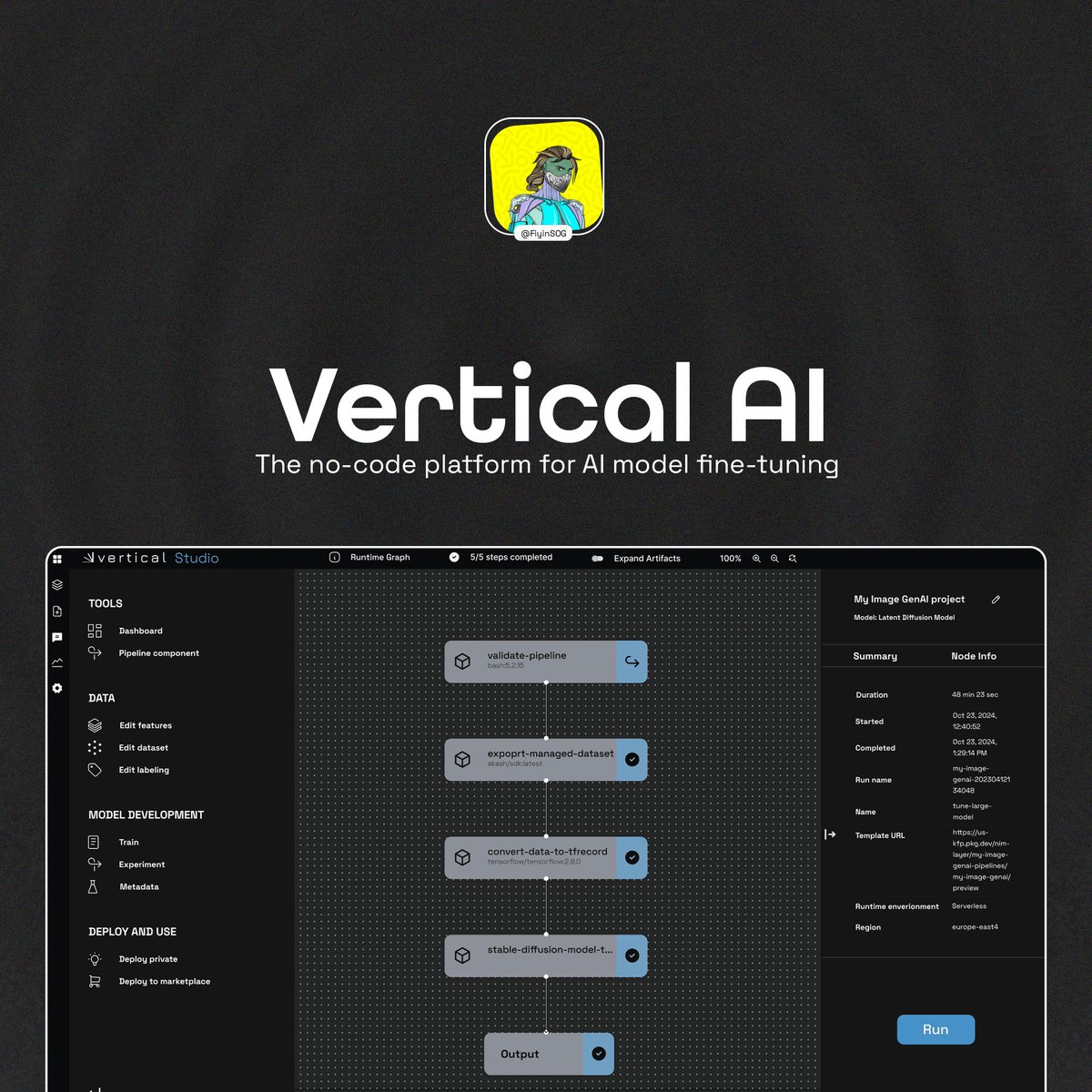 Dig into any industry today, and you’ll find AI rewriting the rulebook

But building AI still feels off-limits to most

For non-coders, creating AI models is like trying to build a plane mid-air — too technical, complex &amp; expensive

Well, <a href="/Build_Vertical/">Vertical AI</a> makes AI simple

How?🧵👇