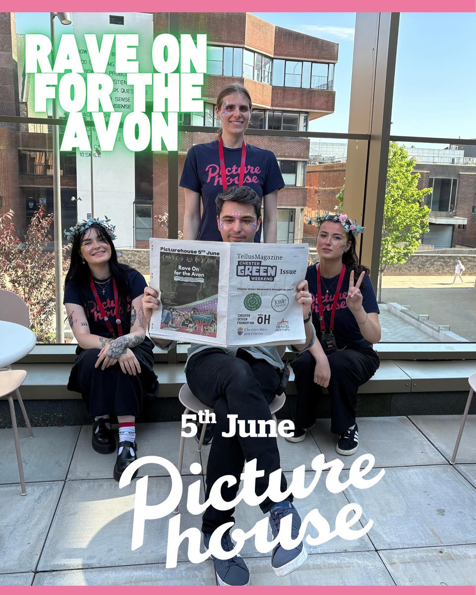 Chester_PH's tweet image. We’re getting our rave on at Chester Picturehouse to kick off Chester Green Weekend right! 🌿♻️
🎬 Rave On for the Avon is coming to Chester Picturehouse! 

#RaveOnForTheAvon #GreenWeekend  #EcoActivism
