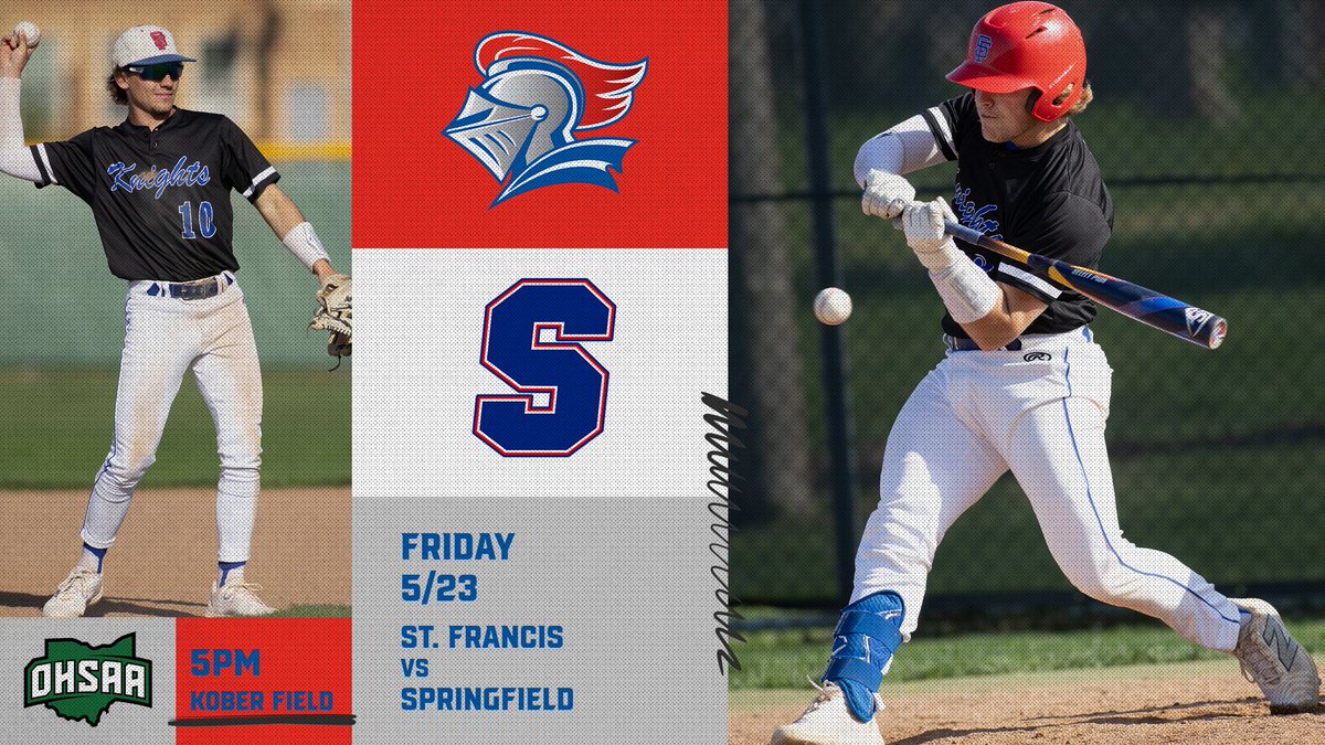 ‼️ GAMEDAY ‼️
Varsity Baseball ⚾️

Knights open up OHSAA tournament play this evening at Kober Field!

🆚 Springfield
🕔 First pitch: 5pm
🎟️ ohsaa.org/tickets (Baseball - DIII)
All SFS Students must purchase a ticket

#GoKnights