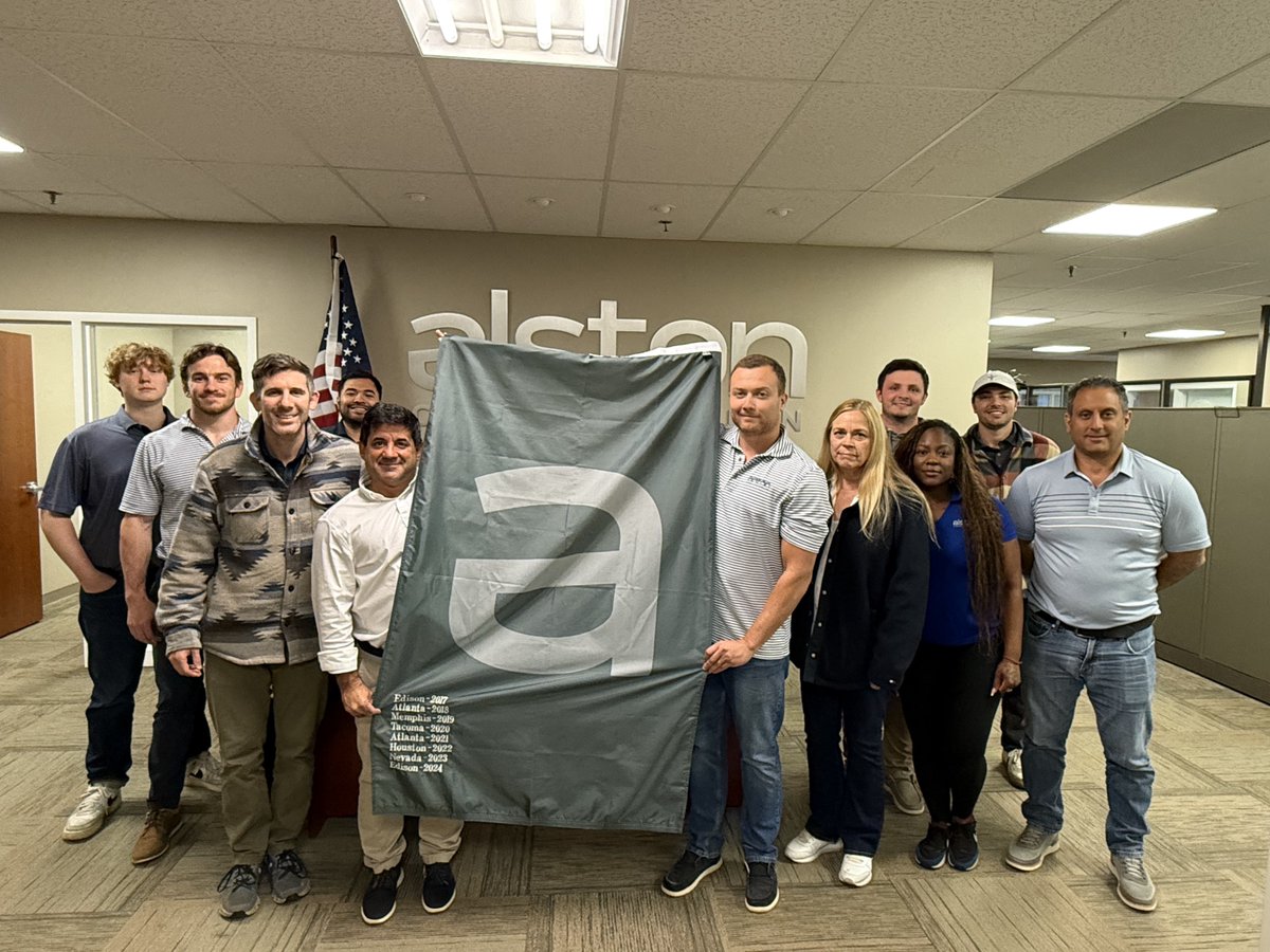 alstonconstruct's tweet image. In celebration of #PerformanceWeek we'd like to congratulate our 2x flag winner: the Edison Business Unit! 🏆 The Alston Flag is our most prestigious award, given to the office that achieved the highest year-over-year increase in gross sales profit. #CultureMonth2025