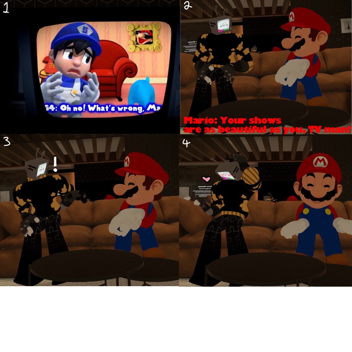 Moon_Mist_Silly's tweet photo. {-Day 6: Movie Night-}
Mario and Puzzles decide to have a movie night, and Mario compliments him (he didn’t know it was complimenting)

#MarwareWeek #Marware https://t.co/b79VBP0W9p