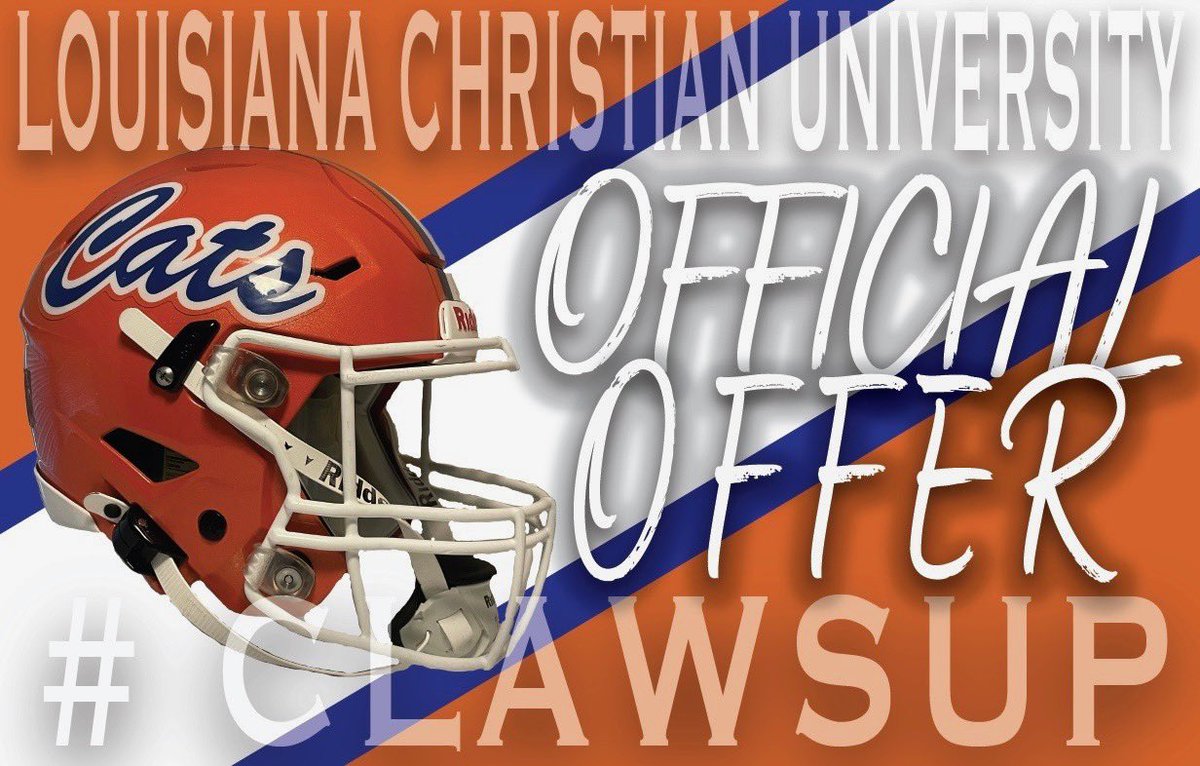 #AGTG I am blessed to receive an offer to Louisiana Christan University 
<a href="/CoachCoryYork/">Cory York</a> <a href="/coachscott20023/">Marcus Scott</a> <a href="/coach_smokeyyy/">Clayton “Smokey” Sylve</a> <a href="/bigfav504/">Marlon Favorite</a> <a href="/DestrehanHighFB/">Destrehan Football</a> <a href="/LAvsAllYall/">Louisiana vs. All Y’all</a>