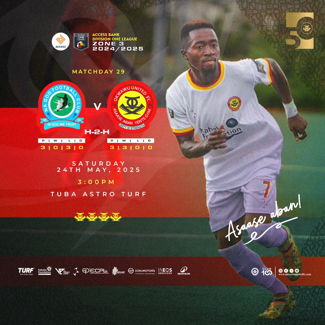 OkwawuUnitedFC's tweet photo. 🗣️ We Rise Together.🔴⚪️🟡

Next ⬆️ Our last away game 🆚 Na God📌

#AsaaseAban🔥

#yentigyae👊🏿

#nagodokwawu #accessbankdolwk29 #proudaban #aban50 #okwawuisgolden #Fan4all #WeAreAllFans #letourstarsshine💫 https://t.co/CH8GIZJ0J1