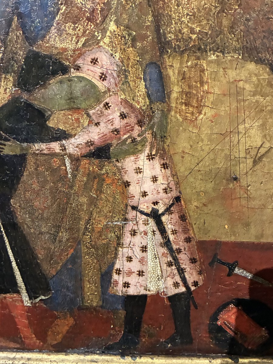 IsabellaRosner's tweet photo. Hello to this dude clad in hashtags in a 14th-century painting I saw today https://t.co/FyrsohwMSn