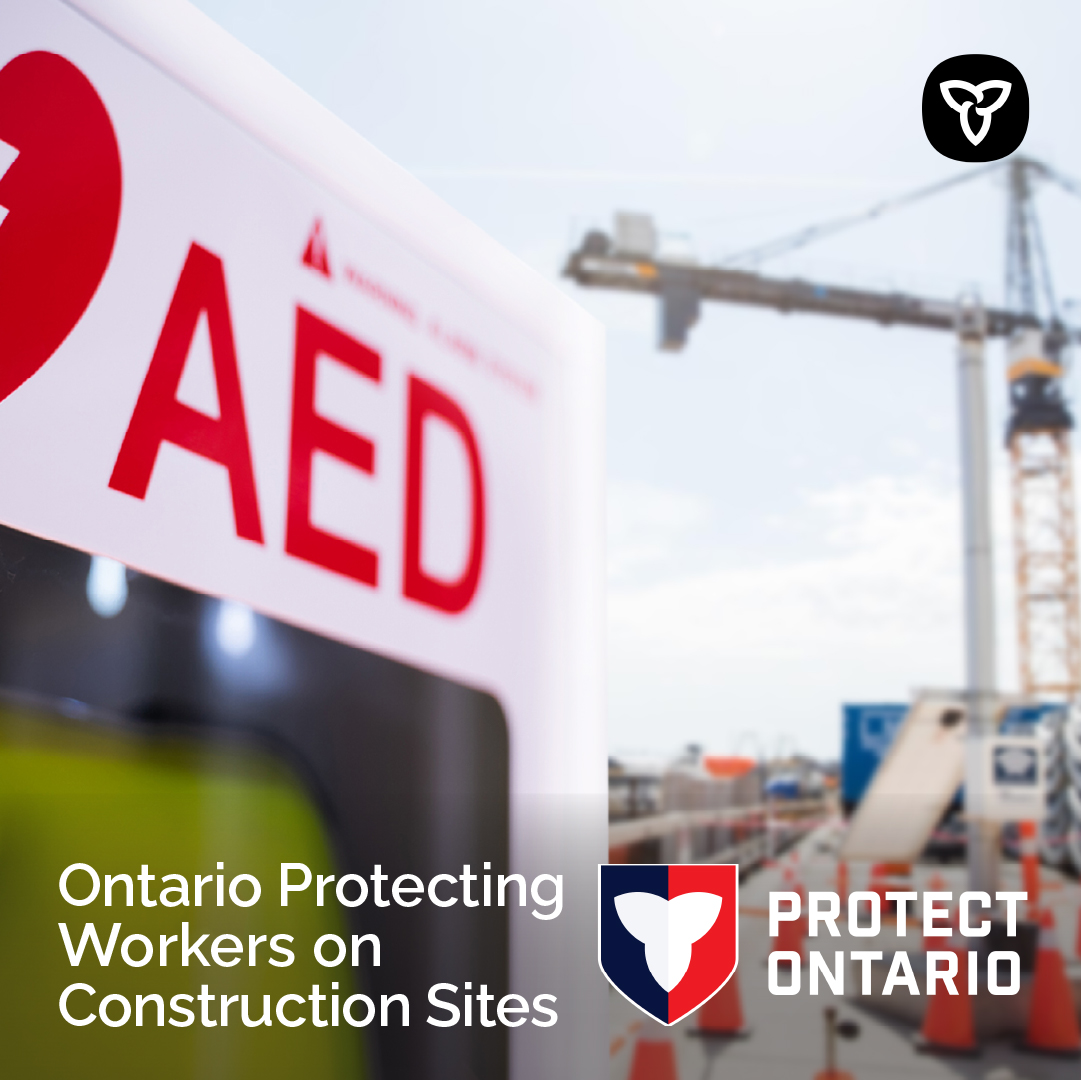 🚧🔧⛑️ Our government is protecting Ontario workers by improving access to life saving medical devices and requiring automatic external defibrillators (AEDs) at specific construction sites.

Learn more: news.ontario.ca/en/release/100…