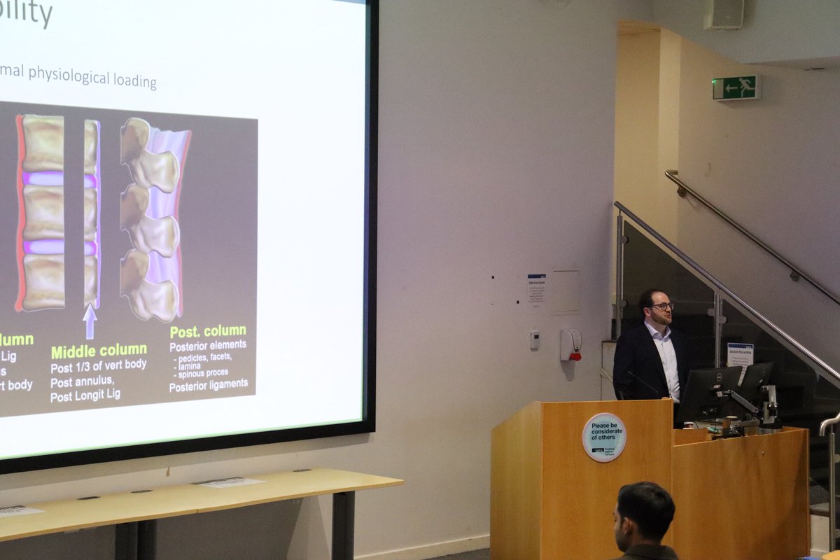 QSReview's tweet image. A crucial pathology, taught by Mr Doke! Here delegates learn about the management of spinal trauma