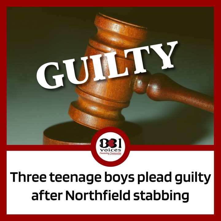 The three teens pleaded guilty to their roles in the violence in #Northfield (1 Nov 2024) which left a 16 year old with life-threatening stab injuries • They'll be sentenced at a later date

Details bvoices.uk/43si7UV 

#Birmingham 
#knifecrime
#droptheknife
#B31Voices