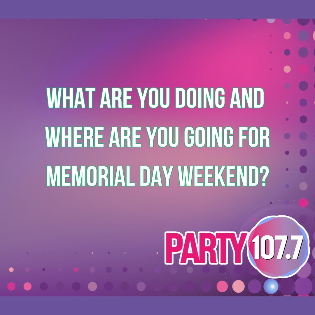 Beach? 😎 Out of town? Cook out? Club?

Whatchya got goin' on?!

#PARTY1077
#iHeartRadio