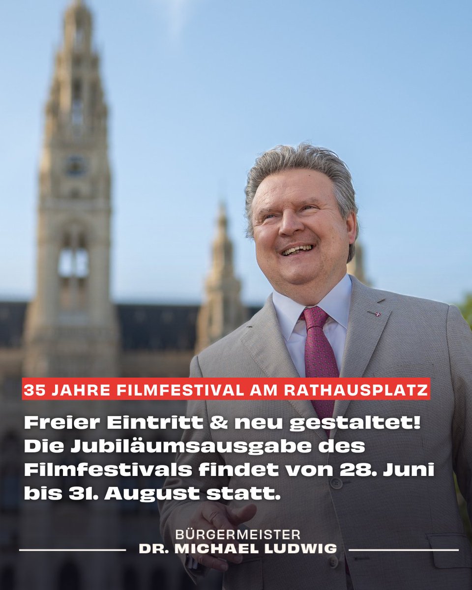 Das Film Festival auf dem Rathausplatz ist ein Geschenk der Stadt an ihre Menschen – offen, niederschwellig und voller kultureller Tiefe.
Dass wir heuer das 35. Jubiläum feiern &amp; dabei zugleich eine neue Ära einläuten, zeigt, wie lebendig, wandelbar und zukunftsgewandt es ist.