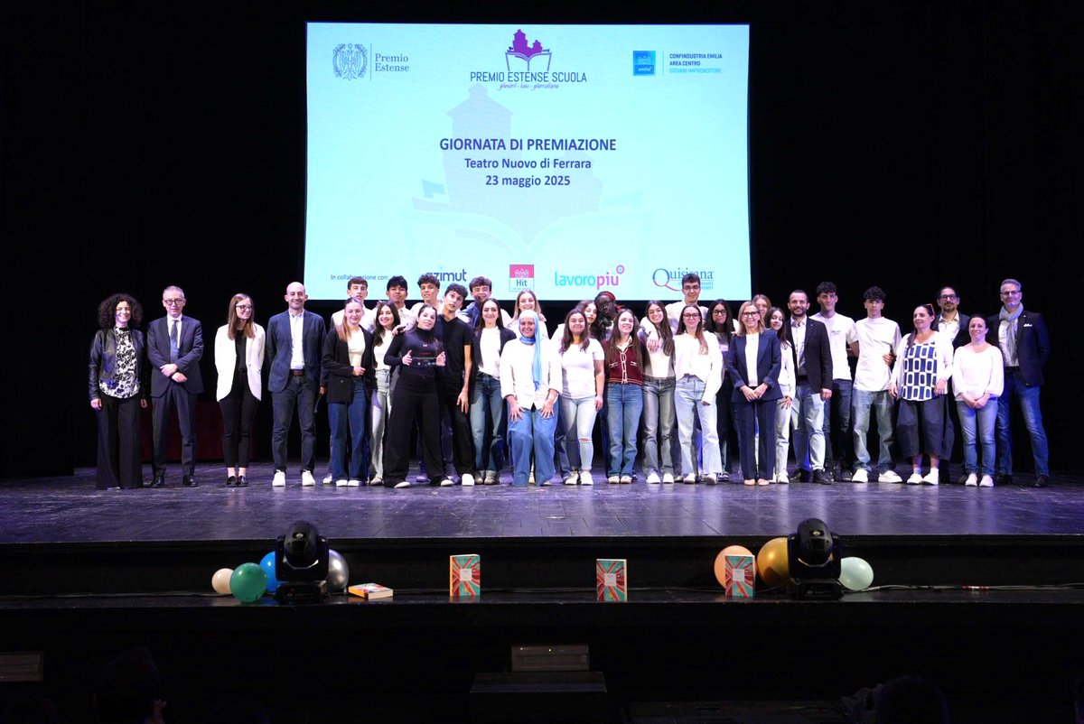L’ISS Vergani Navarra di #Ferrara vince la 30^ edizione del #PremioEstenseScuola. Secondo posto ex aequo per IIS Luigi Einaudi di Ferrara e l’ITE Salvemini di Casalecchio di Reno.

Grazie di cuore a tutti gli studenti, ai professori, alla giuria e a <a href="/francescocosta/">Francesco Costa</a>.

#libri