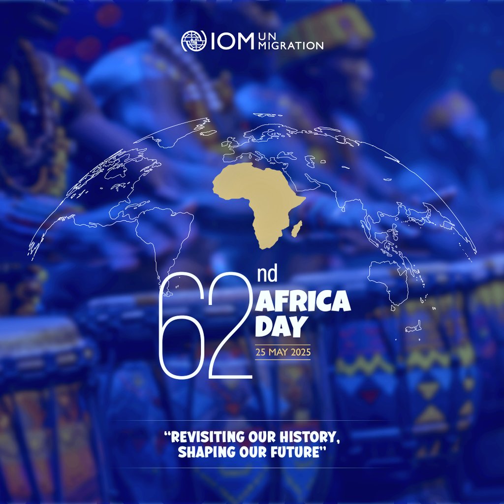IOM at African Union (@iomatau) on Twitter photo #AfricaDay2025 🎊✨
As IOM we join the <a href="/_AfricanUnion/">African Union</a> in celebrating 62 years of OAU, now AU, & to honour Africa’s legacy while envisioning its bright future.
Join the AU virtually or in Addis Ababa, Sat 24 May for culture, dialogue & unity. 👉vimeo.com/event/5145670
#Agenda2063 #AfricaDay2025 🎊✨
As IOM we join the <a href="/_AfricanUnion/">African Union</a> in celebrating 62 years of OAU, now AU, & to honour Africa’s legacy while envisioning its bright future.
Join the AU virtually or in Addis Ababa, Sat 24 May for culture, dialogue & unity. 👉vimeo.com/event/5145670
#Agenda2063