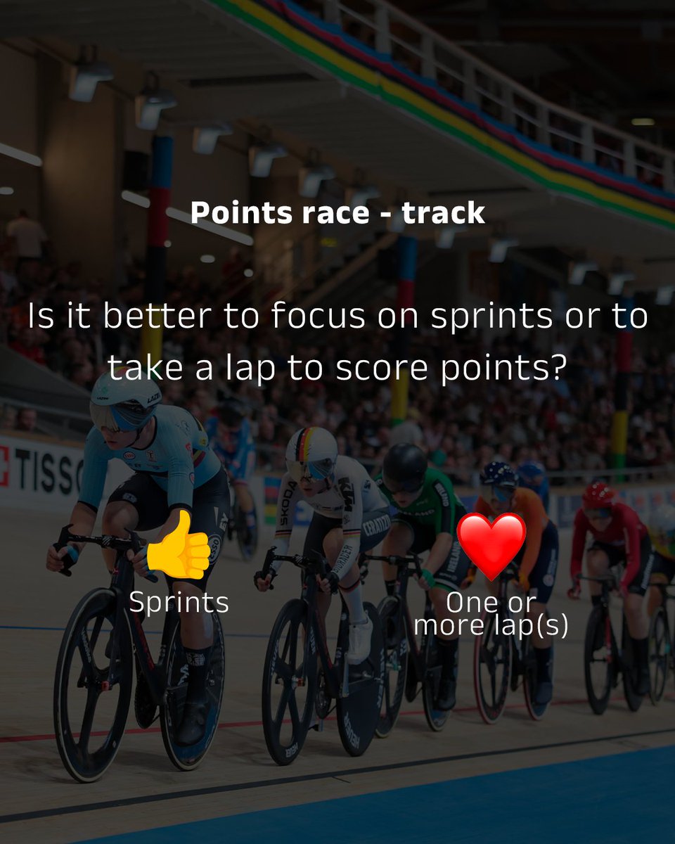 L’heure du débat ⚡️🤔

En attendant impatiemment 2027, échangeons ensemble sur les différentes disciplines qui animeront les Championnats du Monde de Cyclisme UCI 2027 Haute-Savoie Mont-Blanc.

Commençons par la course aux points en cyclisme sur piste. Faut-il tout miser sur les