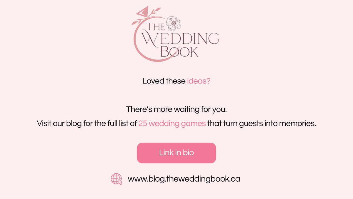 wedbook_ca's tweet photo. Your guests deserve better than awkward games.
We picked 25 that actually bring the fun. 🎉💍
From “Dance Freeze” to “Pass the Parcel,” your reception = unforgettable.

Read the full list 👇
https://t.co/Wp2zuaCHRq

#WeddingGames #TheWeddingBook #WeddingPlanning #ReceptionGoals https://t.co/2czPChbmJw