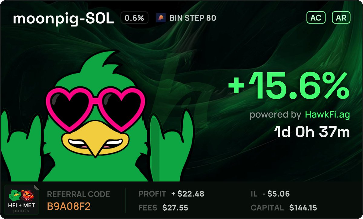 My HawkFi.ag $moonpig slowly printing