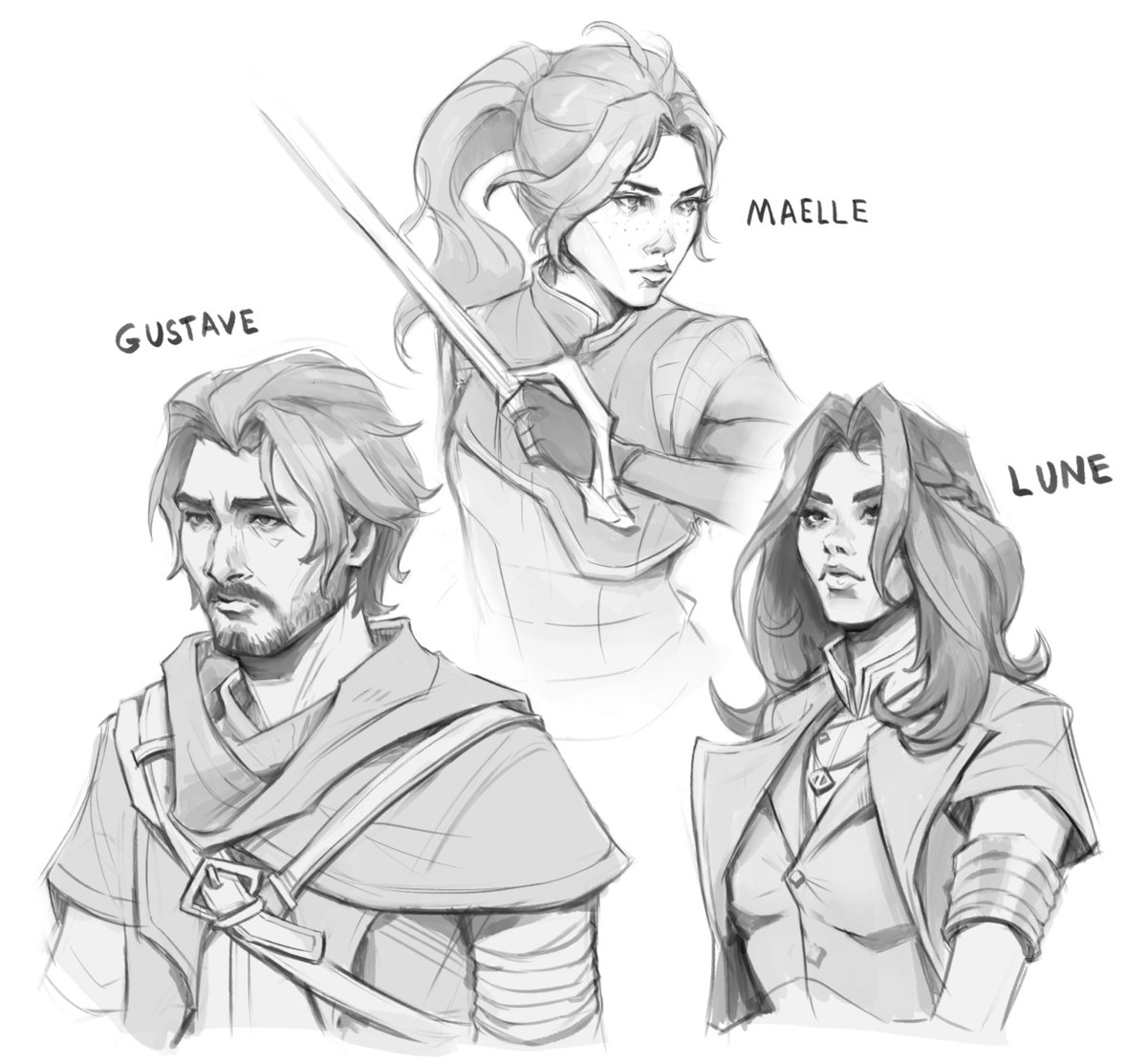 Katalyst_Art's tweet photo. Expedition 33 sketches! Maelle is my favorite character. #expedition33 #sketchbook https://t.co/dUYANZHPZO