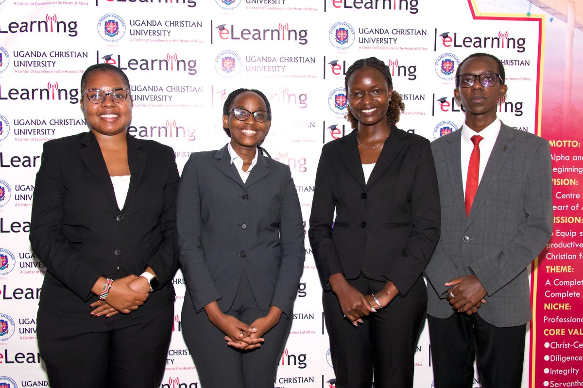 UCU-eLearning (@ucuelearning) on Twitter photo Ending the FIAE International Humanitarian Law Moot Competitions Virtual Preliminary Round 2 in power with assured victory to the next stage for the <a href="/UCUniversity/">Uganda Christian University (Official)</a> team of intellects from <a href="/uculaw/">School of Law - UCU</a>.
From the left Namanya Abigail, Apolot Paula, Mukisa Sharon & Aidan Rukumbagaza.
π― Ending the FIAE International Humanitarian Law Moot Competitions Virtual Preliminary Round 2 in power with assured victory to the next stage for the <a href="/UCUniversity/">Uganda Christian University (Official)</a> team of intellects from <a href="/uculaw/">School of Law - UCU</a>.
From the left Namanya Abigail, Apolot Paula, Mukisa Sharon & Aidan Rukumbagaza.
π―