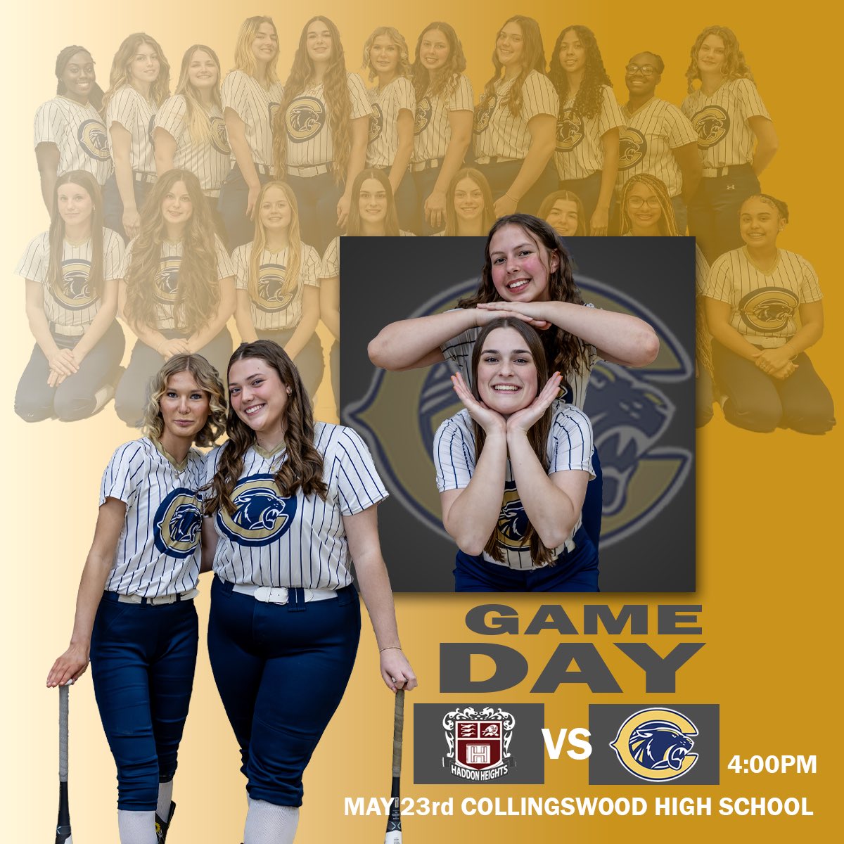 CollsSoftball's tweet image. GAMEDAY!!🥎 Come out and support as collingswood takes on haddon heights for our last regular season game!!