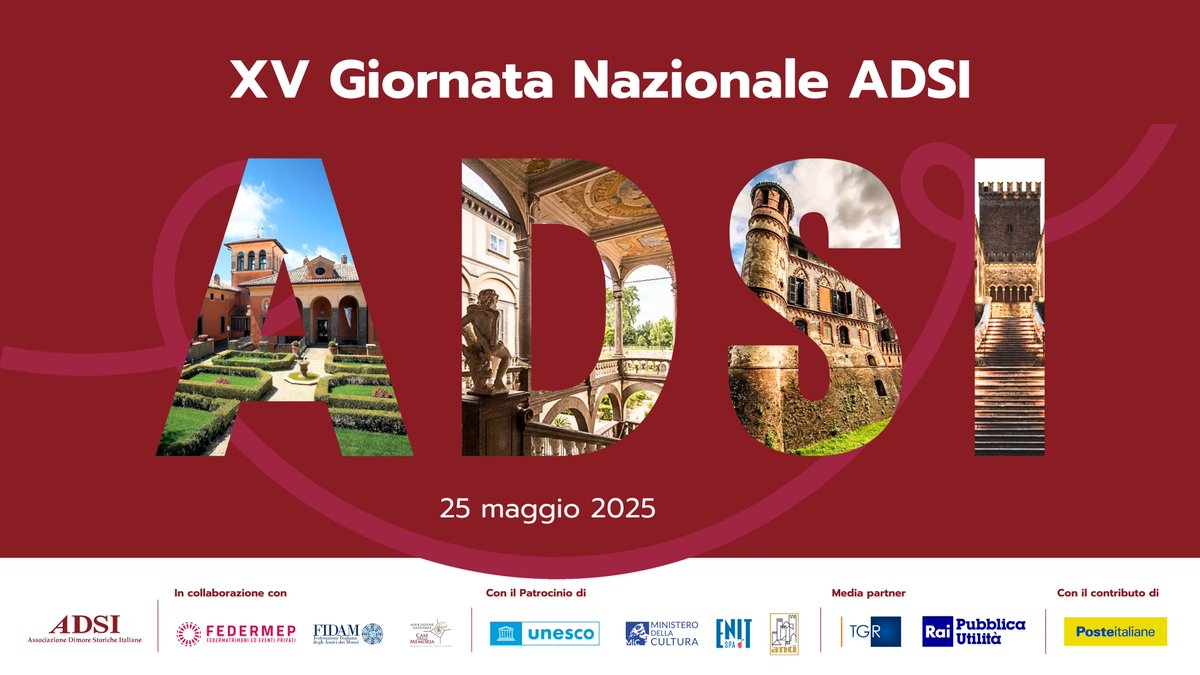✨Domenica 25 maggio il più grande museo diffuso d'Italia è pronto a riaprire le porte con la Giornata Nazionale #ADSI, giunta quest'anno alla XV edizione.

🔍Pronto per partire alla scoperta delle bellezze nascoste del nostro Paese? Clicca per scoprirle: associazionedimorestoricheitaliane.it/eventi-dimore/…