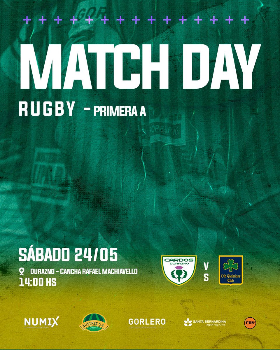 Partido SÁBADO de *locales* .

🆚 San Patricio OCC.

Torneo: *Primera A* 

*Hora del Kick-off: 14:00*