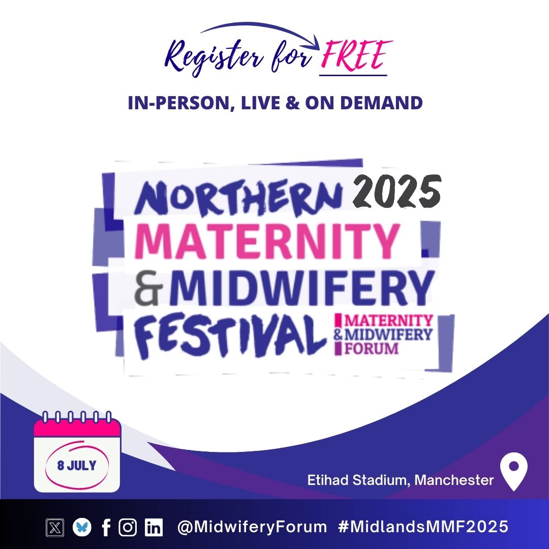 Northern Maternity &amp; Midwifery Festival 2025 – You're Invited!
8 July 2025
Etihad Stadium, Manchester
In-Person, Live or On Demand –  FREE!
➡️ <a href="/MidwiferyForum/">Maternity & Midwifery Forum</a> | #MidlandsMMF2025
#NorthernMMF2025 #Midwifery #MaternityCare #CPD #MidwivesMatter #MaternalHealth
#Doulas