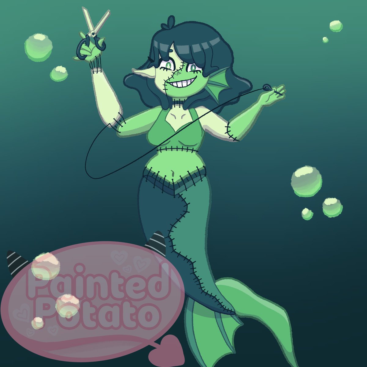 APaintedPotato's tweet photo. #Mermay Day 23: Stitch!
#mermaystitch #mermaystitch2025 #mermay2025 #mermay2025stitch #mermaid #mermaidoc #procreateart #myart https://t.co/2VUW0ncXa4