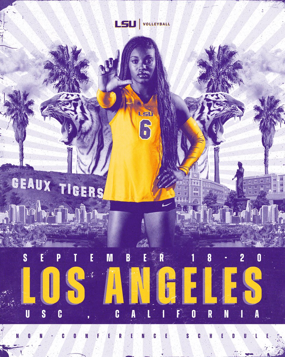 lsuvolleyball's tweet photo. Tigers in the City of Angels 😇 https://t.co/dKhsy51f9Z