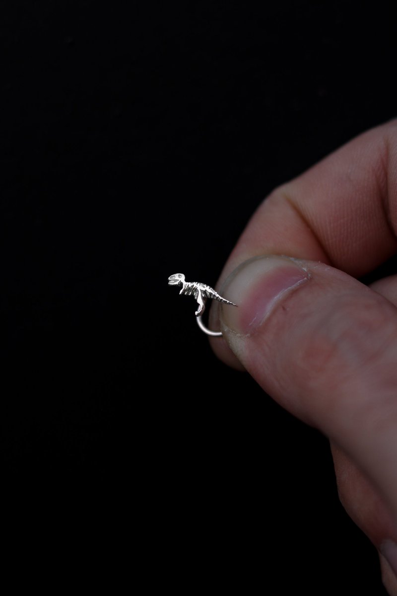 JewellerMatthew's tweet photo. اینم من ساختم🦖
نقره دست‌سازه
هم برای گوش هم بینی 
مدلای دیگه هم میتونم بسازم براتون حتی همینی که دوستمون توییت کرده😁
برای دیدن کارها و سفارش👇🏼
Insta: matthew_jewellery https://t.co/q5lZyAutpw