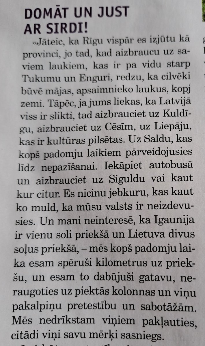 Māras Zālītes teiktais žurnāla "Ievas stāsti" jaunākā numurā.